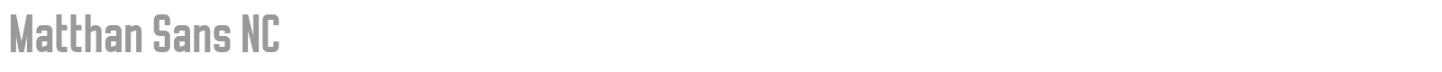 Matthan Sans NC font preview